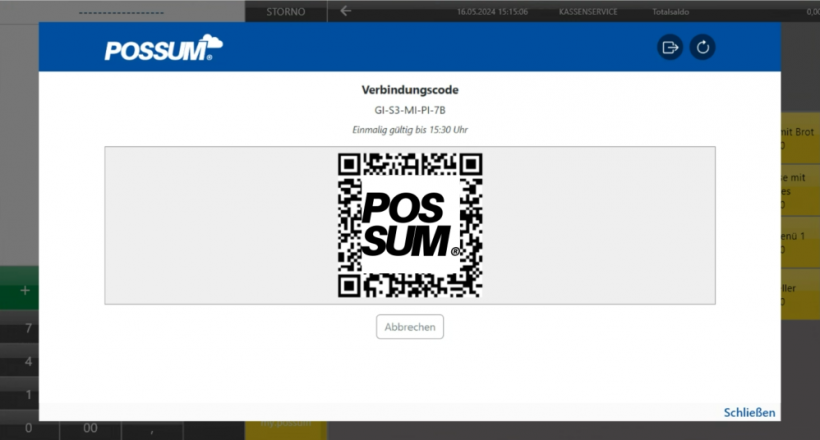 Benutzer hinzufügen mittels Smartphone durch scannen des angezeigten QR-Codes