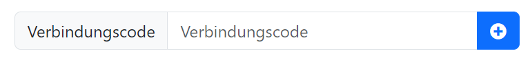 manuelles Hinzufügen mittels Verbindungscode