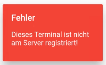 Nebenkasse nicht an der Hauptkasse registriert
