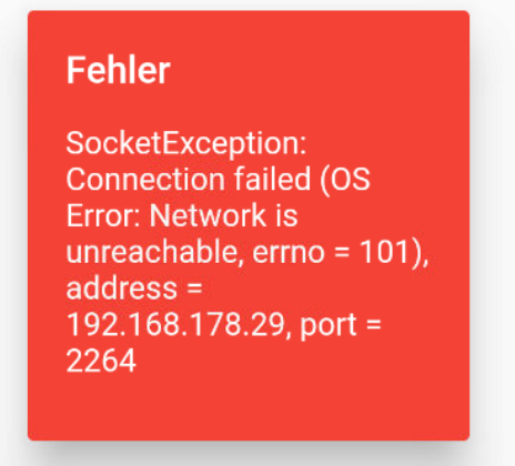 Connection Failed