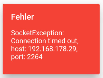 Connection Timed Out