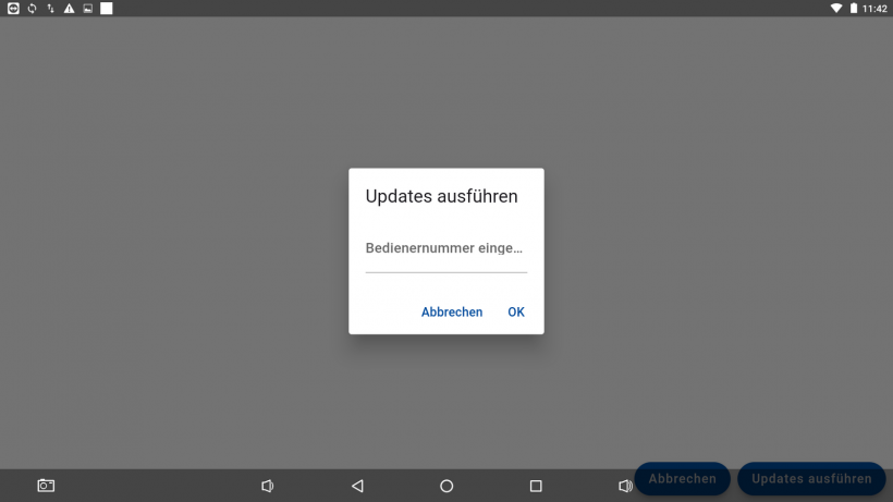 Die Abfrage des Bediener-PINs