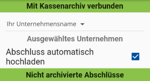 POSSUM DATEV MeinFiskal Unternehmen auswählen